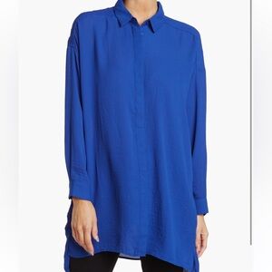 FRNCH || solid royal blue shirt dress tunic